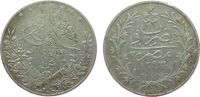 Ägypten 10 Qirsh Ag Adbul Hamid II (1876-1909), AH1293/33 H, kleiner Randstoß -