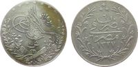 Ägypten 10 Qirsh Ag Muhammad V, AH1327/6, H -