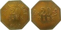 Jetons & Notgeld Zahlmarke Messing versilbert F.W.C. - Zahl-Marke 20 Mark, ca. 29 MM -