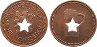 Jetons & Notgeld Biermarke Kupfer Heilmannseder X. Löwenbräukeller (München) - Bierkrug, sternförmige Lochung, ca. 25,5 MM, 1955 Wirtschaftsgeld -
