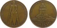 vor 1914 Medaille Bronze Völkerschlachtdenkmal - des deutschen Patriotenbund zur 100 Jahrfeier des Völkerschlachtdenkmals, Leipzig, Denkmal / Ritt -