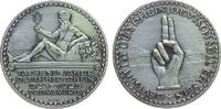 Weimarer Republik Medaille Bronze versilbert Rheinlande - auf die 1000 Jahrfeier, Schwurhand / Flußgott mit Dreizack, Signatur: MM, ca. 37,7 MM -