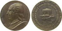 Weimarer Republik Medaille Bronze Zinzendorf Nikolaus Ludwig Graf von (1700-1760), auf das 200jährige Gründungsjahr der Herrnhuter Brüdergemeinde, Brustild -