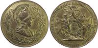 Franz Josef I (1848-1916) Medaille Galvano vergoldet Teplitz - auf die Industrie, Gewerbe u. Elektrische Ausstellung, Büste der Pallas Athene nach rechts / personi -
