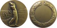 Sport Medaille Bronze Golf, Golfspieler / leeres Gravurfeld, ca. 50,8 MM -