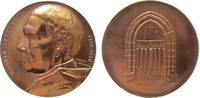 Reformation / Religion Medaille Bronze Luther Martin (1483-1546) - Tür der schloßkirche in Wittenberg, v. Weiss, ca. 63 MM, Druckstelle auf dem Rand -