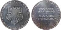 Reformation / Religion Medaille Silber Wartburg zu Eisenach - 900 Jahre Wartburg, 450 Jahre Reformation, ca. 26,5 MM, ca. 8,7 Gramm, feines Kratzerchen -