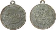 vor 1914 tragbare Medaille Bronze versilbert Wittelsbach - 700jähriges Jubiläum, Schloßansicht / Wappen, ca. 24,5 MM -