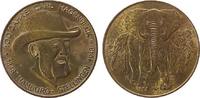 Hamburg Medaille Bronze Hamburg - 100 Jahre Carl Hagenbeck, Tierpark, Büste nach rechts / Elefanten, ca. 40 MM -