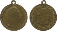 vor 1914 tragbare Medaille Bronze Friedrich und Wilhelm II, ca. 22,5 MM -