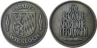 Sport Medaille Silber Wiesloch - für besondere sportliche Leistungen, Wappen / Mehrzeiler, ca. 51 MM, ca. 41,5 Gramm -