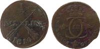Schweden 1/2 Skilling Ku Karl XIV, Zainende -