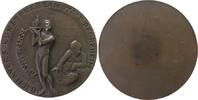 Neujahr Medaille Bronze Neujahr, Stehender nackter Jüngling mit Flammenschale neben schlafendem Greis, einseitig, v. B.H. Mayer Pforzheim, ca. 50 -