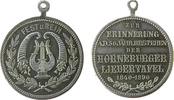 Musik tragbare Medaille versilbert Hornburg - auf das 50. Bestehen der Liedertafel, Leier / Mehrzeiler, ca. 28,5 MM -