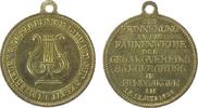 Musik tragbare Medaille Bronze Hundsangen - Erinnerung an die Fahnenweihe des Gesangsvereines Sängergruss, Leier / Mehrzeiler, ca. 24 MM, etwas fleckig -