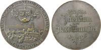 Städte Medaille Bronze versilbert Traunstein - auf die Heimatschau, und 800jähr. Jubiläum, Wappen über Stadtansicht / Schrift, ca. 50,5 MM, mehr -