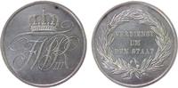 vor 1914 tragbare Verdienstmedaille Silber Friedrich Wilhelm III. (1797-1840), Gekröntes Monogramm FWR III. / Lorbeerkranz - Schrift: Verdienst um den Staat, ca. 39 -