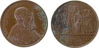 Reformation / Religion Medaille Bronze Friedrich August II (1836-1854) - auf das Jubiläum der ersten Abendmahlserteilung in Dresden, Brustbild Heinrich der From -