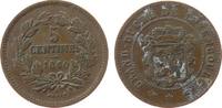 Luxemburg 5 Centimes Br Willem III, Belag -