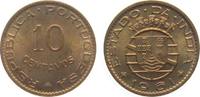 Indien Portugal 10 Centavos Br etwas fleckig -