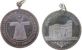 Reformation / Religion tragbare Medaille Bronze versilbert Trier - auf die Ausstellung des Heiligen Rock, Römerthor zu Trier / der heilige Rock unter strahlendem Stern, -