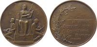 Musik Medaille Bronze Frankfurt - auf den II. Wettstreit deutscher Männergesangsvereine, sitzender Engel mit Lyra flankiert von einem nackten J -