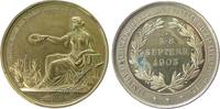 Musik Medaille Bronze vergoldet Untergrombach - Fahnenweihe und Gesangswettstreit, sitzende weibliche Gestalt mit Lorbeerzweig neben Attributen -