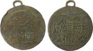 vor 1914 tragbarer Jeton Bronze Maximilian VI. (1806-25) - auf die erste Ständeversammlung, Bavaria legt einen Kranz auf einen Altar / Eröffnung der Kamm -