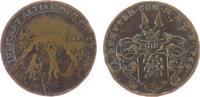 Rechenpfennig Rechenpfennig Bronze Pfeffer J.A. in Zellerfeld, Zwei Bergleute in Mine / Wappen, ca. 26,5 MM -