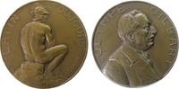 Belgien Medaille Bronze Gilbart Olympe (1874-1958) - belgischer Journalist und Politiker, Brustbild nach rechts / nackter Legionär auf einem Stei -