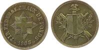 Schützen Jeton 1863 Messing Neuenburg (Neuchâtel) - Tir Federal Chaux-de-Fonds, ca. 20 MM vz
