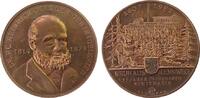 Personen Medaille Bronze Geißler Johann Heinrich Wilhelm (1814-79) Dr. hc - deutscher Instrumentenbauer, Igelshieb, Neuhaus Rennweg - 15 Jahre Fa -