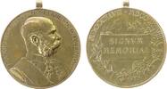 Franz Josef I (1848-1916) tragbare Medaille Bronze Franz Joseph I (1848-1916) - auf sein 50jähriges Regierungsjubiläum, Brustbild nach rechts / SIGNUM MEMORIAE, ca. 34,5 MM -