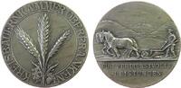 Landwirtschaft Medaille Bronze versilbert Oberfranken - Kreisbauernkammer, für verdienstvolle Leistungen, Bauer beim Pflügen / drei Getreideähren, v. Po -