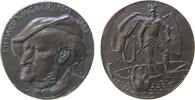 Musik Medaille Bronze Wagner Richard (1813-1883) - auf seinen 100. Todestag, Musiker, Bayreuth, Büste mit Kappe nach links / Szene aus Lohengri -