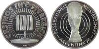 Casino Jeton zu 100 Schilling Silber Casinos in Österreich - Fußball WM Argentinien, Pokal / Wert, v. H. Zobel, ca. 35 MM, ca. 16 Gramm, etwas fleckig -