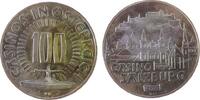 Casino Jeton zu 100 Schilling Silber Casinos in Österreich - Casino Salzburg, Stadtansicht / Wert, v. H. Zobel, ca. 35 MM, ca. 15,7 Gramm, Patina -