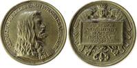 Personen Medaille Bronzeguß Dürer Albrecht (1471-1528) - auf seinen 300. Todestag, Maler und Grafiker, Brustbild nach rechts / Nürnberger Jungfrau -
