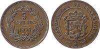 Luxemburg 5 Centimes Br Willem II, Prägeschwäche im I von Centimes -