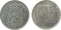 Belgien 1 Franc Ag Leopold II, 50 Jahre Staatsgründung -