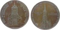Ulm Medaille Bronze Ulm - zur Erinnerung an die Wiederherstellung des Hauptturms des Münsters, Ansicht des Münsters von Westen / Ansicht des -