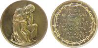 Weimarer Republik Jeton Bronze vergoldet Not und Teuerung, Sachsen, auf die Inflation, Mutter mit Kind / Lebensmittelpreise im April 1923, v. Hörnlein, -