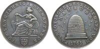 Hamburg Verdienstmedaille Silber Hamburg - Patriotische Gesellschaft - für langjährige Dienstjahre, Bienenkorb - 1765, sitzende Hammonia, mattiert, ca. 33 -