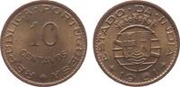Indien Portugal 10 Centavos Br etwas fleckig -