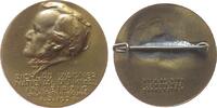 Musik Abzeichen Bronze Wagner Richard (1813-1883) - auf die Grundsteinlegung des Wagner Denkmals in Leipzig, Musiker, Bayreuth, Büste nach links -
