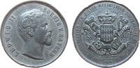 Städte Medaille Zinn Würzbürg - auf die III Säcularfeier der Julius Maximilians Universität, Büste Ludwig II v. Bayern nach rechts / Wappen, ca. -