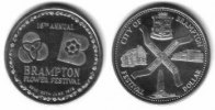 Kanada 1 $ KN Brampton,Wappen & Bauwerke, Logo Flower Festival /32 MM -
