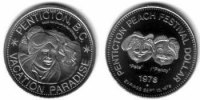 Kanada 1 $ Ni British Columbia,Penticton, Strand, Peach Festival /33 MM -