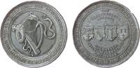 Musik Medaille Zinn Mannheim - auf das mittelrheinische Musikfest, Darmstadt - Mainz - Wiesbaden, Harfe / 4 Stadtwappen, v. Birnboeck, ca. 38,5 -