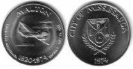 Kanada 1 $ KN Mississauga,Malton, Flugzeug, Wappen /32 MM -
